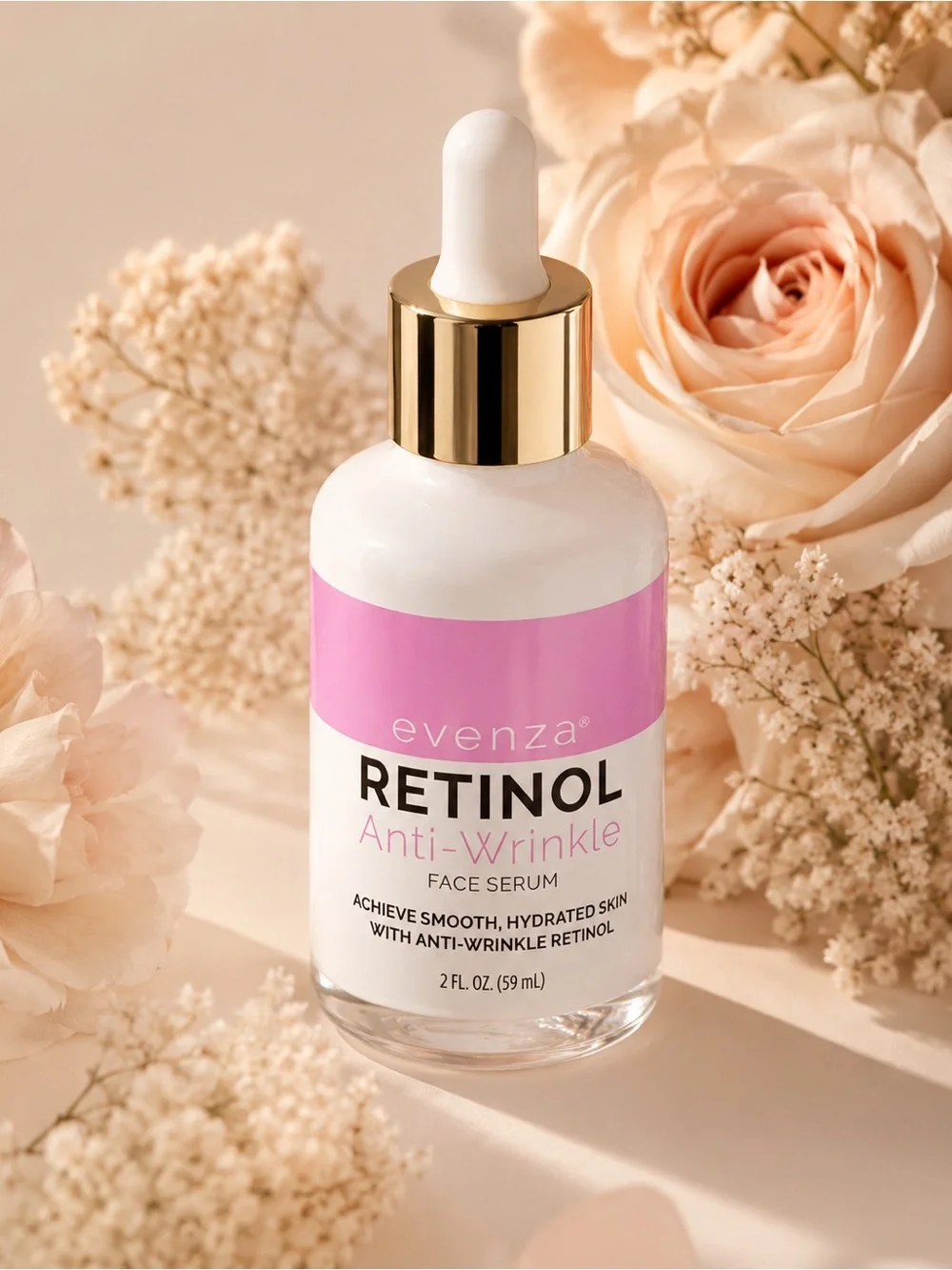 Retinol Anti-Wrinkle Face Serum - Pink & White - Picture 4 of 5